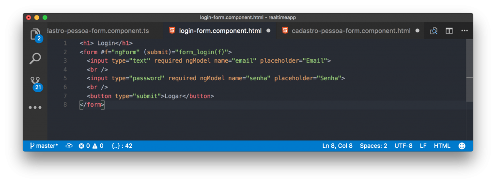 template html do login-form
